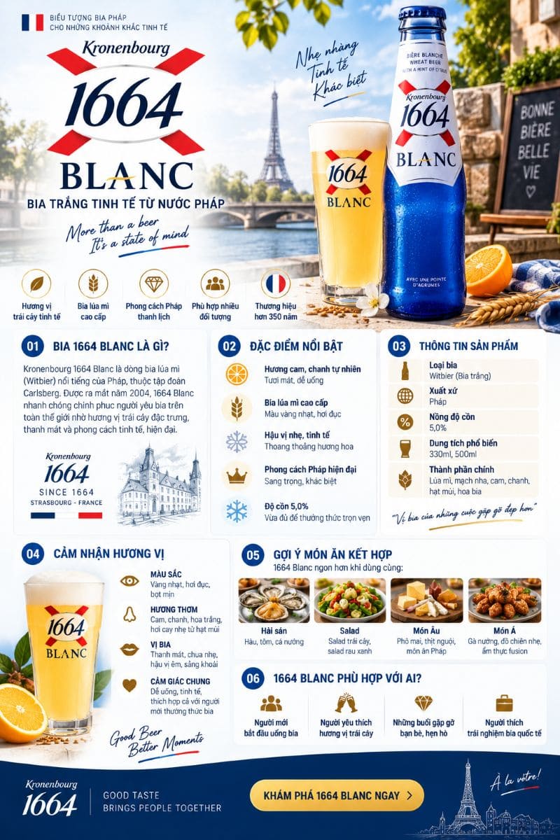 Review bia Blanc 1664 - bia Kronenbourg 1664 Blanc 2 Review bia Blanc 1664 - bia Kronenbourg 1664 Blanc