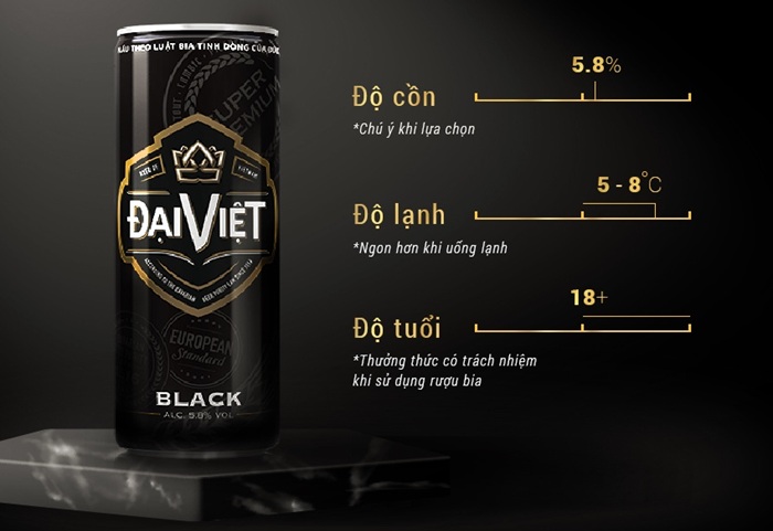 Review bia Đại Việt Black - Tuyệt tác bia đen Việt 1 Review bia Đại Việt Black