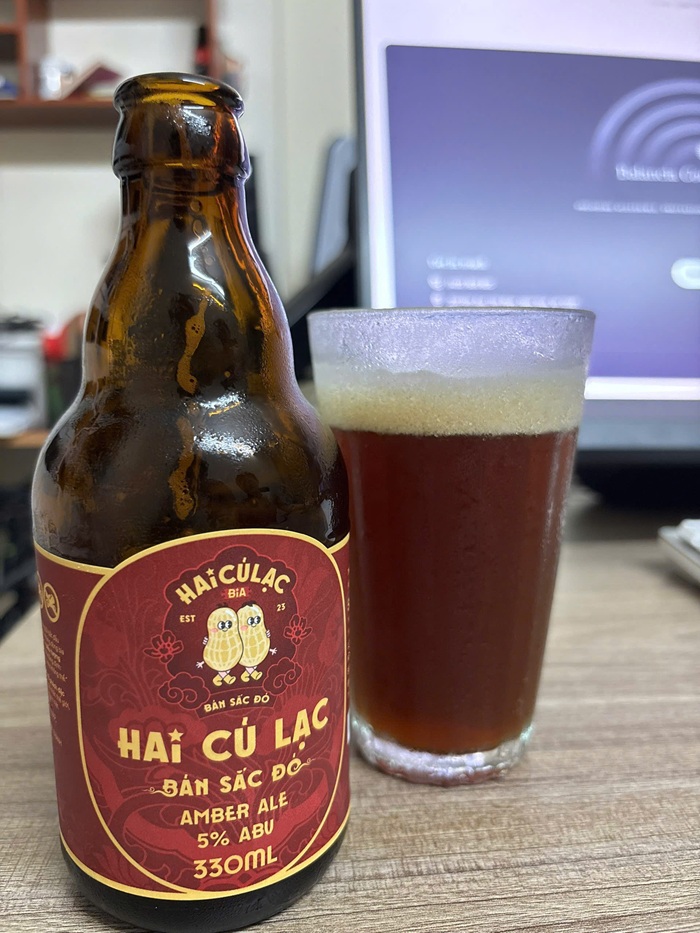 Chai bia Hai Củ Lạc Bản Sắc Đỏ Amber Ale