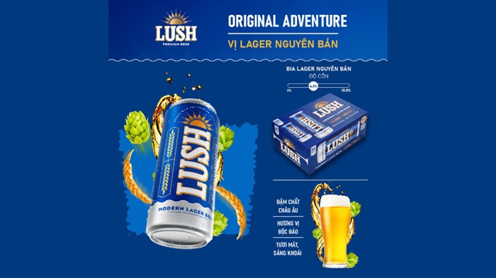 Ảnh thực tế lon bia LUSH do Thắng Mê Bia chụp