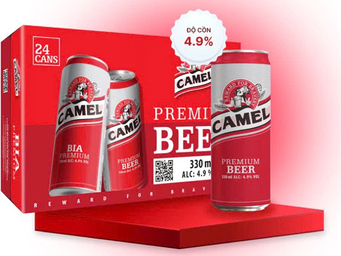 Bia Camel đỏ Camel Premium trong ảnh thực tế của Thắng Mê Bia